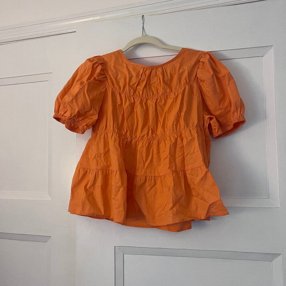 Orange Women's Blouse Top